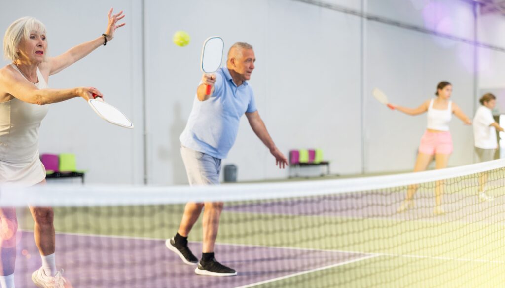 playing tennis